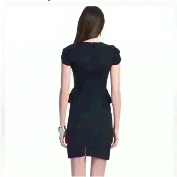 Rebecca Taylor “Daria” Peplum Style Black Dress Size 6 - Picture 3 of 11